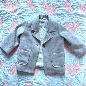 GAP TODDLER SHERPA LINED WOOL COAT 3T